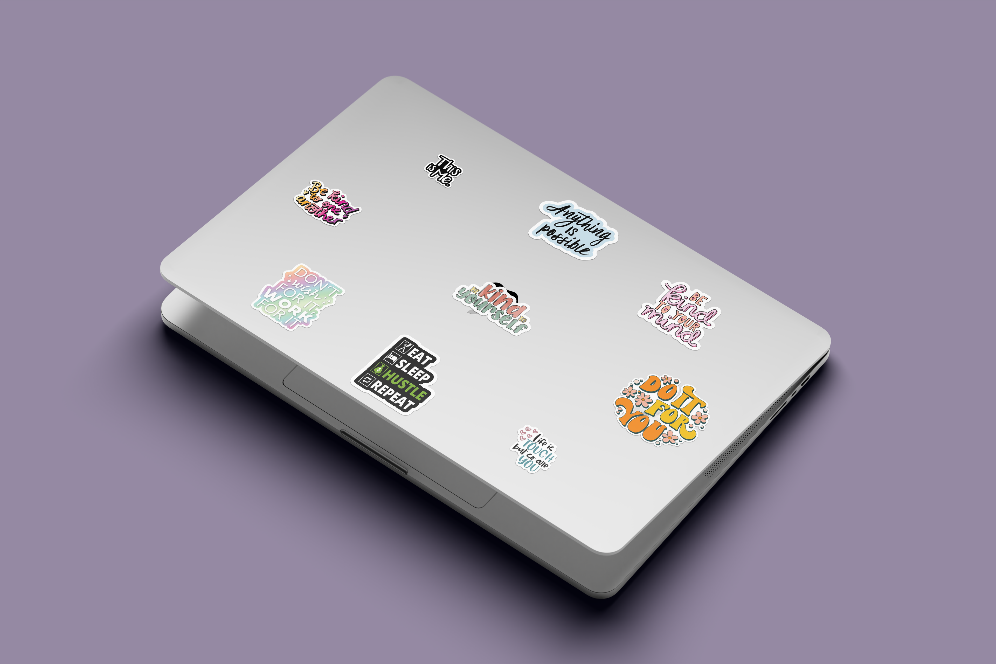 Motivational Stickers – Pack of 50 Waterproof Vinyl Decals (2.5 inch) for Laptops, Bottles & Journals