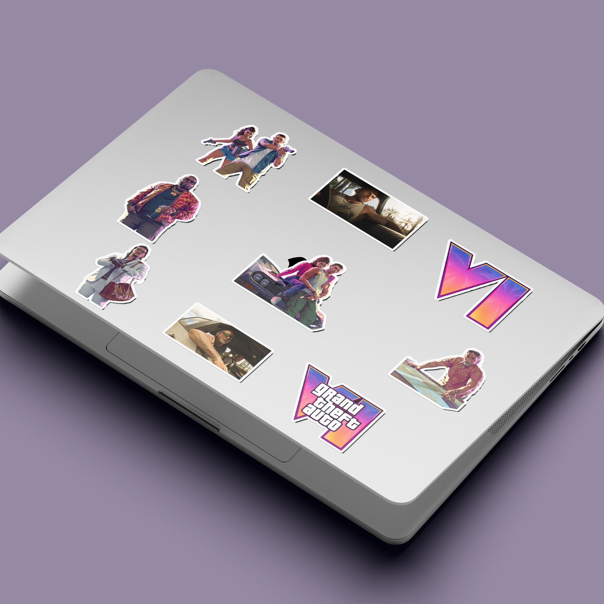 GTA 6 Stickers – Pack of 20 for Laptops, Consoles, Journals, and More