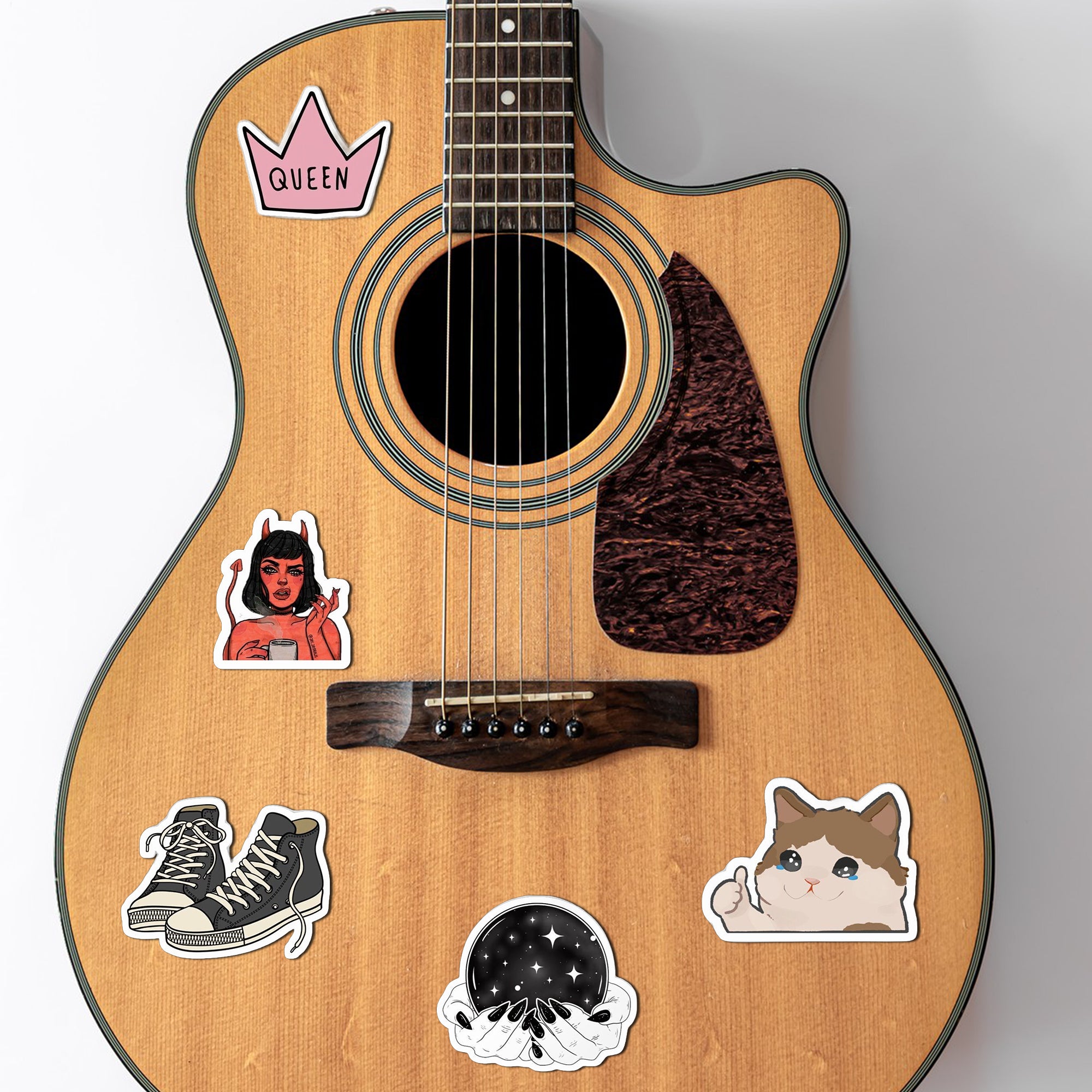 50 Pcs Aesthetic Waterproof Vinyl Stickers for Laptop, Guitar, Bottle, Scrapbook & Journaling - Pack of 50 Stickers