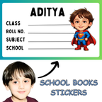 Personalised School Book Stickers – (Pack of 20) Custom Name Labels for Kids