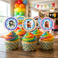 Toy Story Theme cupcake toppers on decorated cupcakes