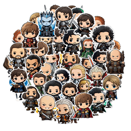 Chibi Game of Thrones Stickers – Pack of 60 for Laptops, Journals & More