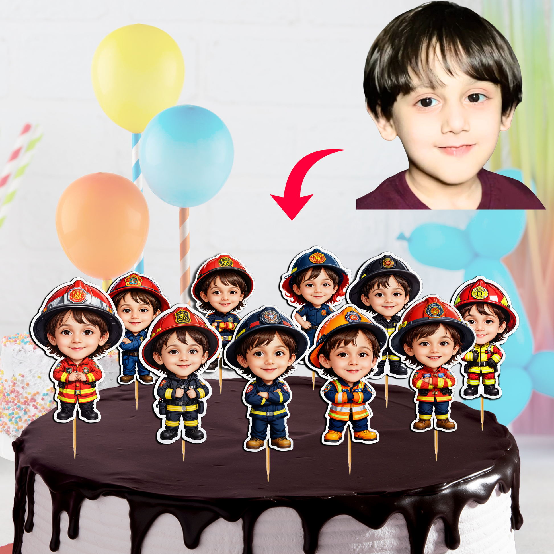 Personalised Cake Toppers For Birthday Celebrations - (Pack of 10)