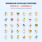 Dinosaur cupcake toppers full design catalog