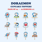 Doraemon cupcake toppers full design catalog