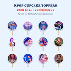 Kpop Demon Hunters cupcake toppers full design catalog