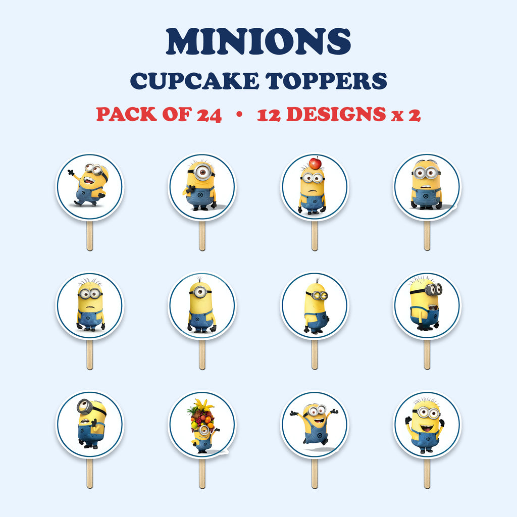 Minions Theme cupcake toppers full design catalog