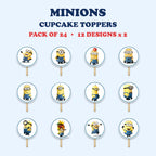 Minions Theme cupcake toppers full design catalog