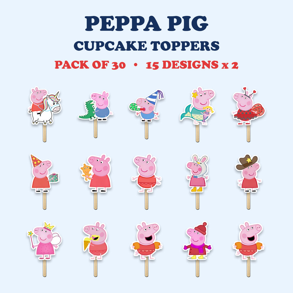 Peppa Pig cupcake toppers full design catalog