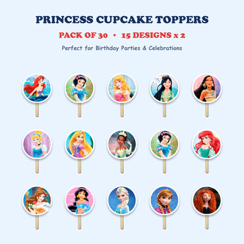 Disney Princess cupcake toppers full design catalog
