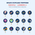 Space Astronaut cupcake toppers full design catalog