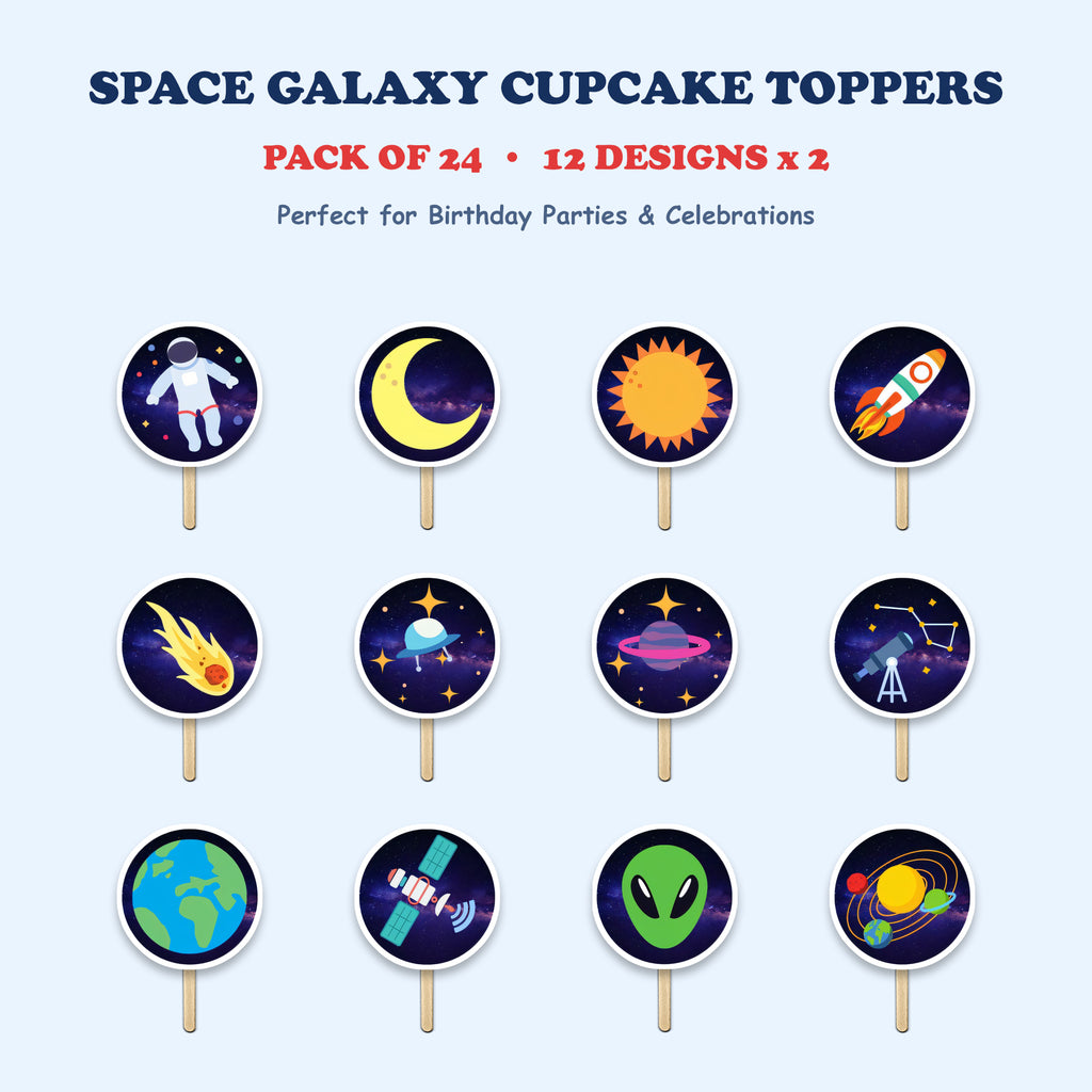 Space Galaxy cupcake toppers full design catalog