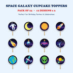 Space Galaxy cupcake toppers full design catalog