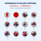 Spiderman cupcake toppers full design catalog