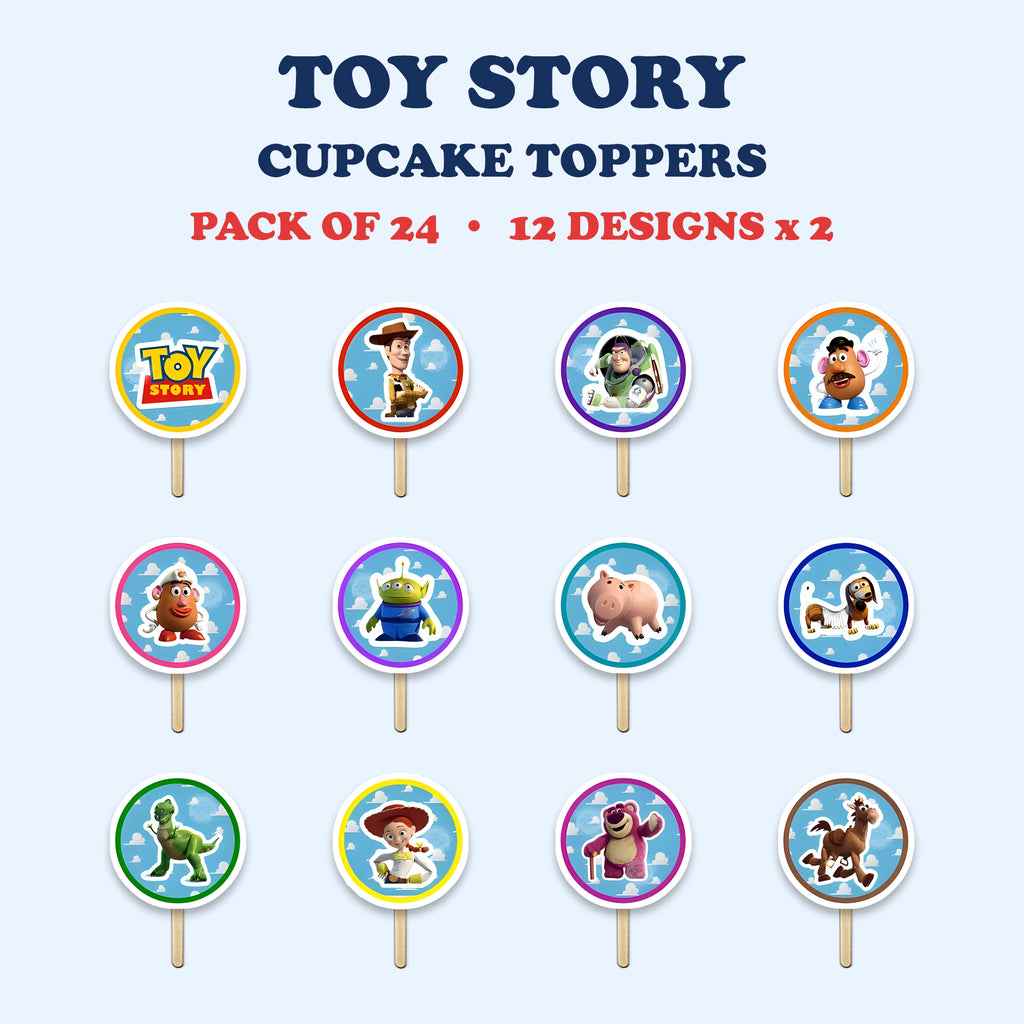 Toy Story Theme cupcake toppers full design catalog