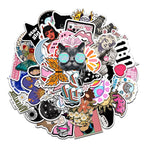 50 Pcs Aesthetic Waterproof Vinyl Stickers for Laptop, Guitar, Bottle, Scrapbook & Journaling - Pack of 50 Stickers
