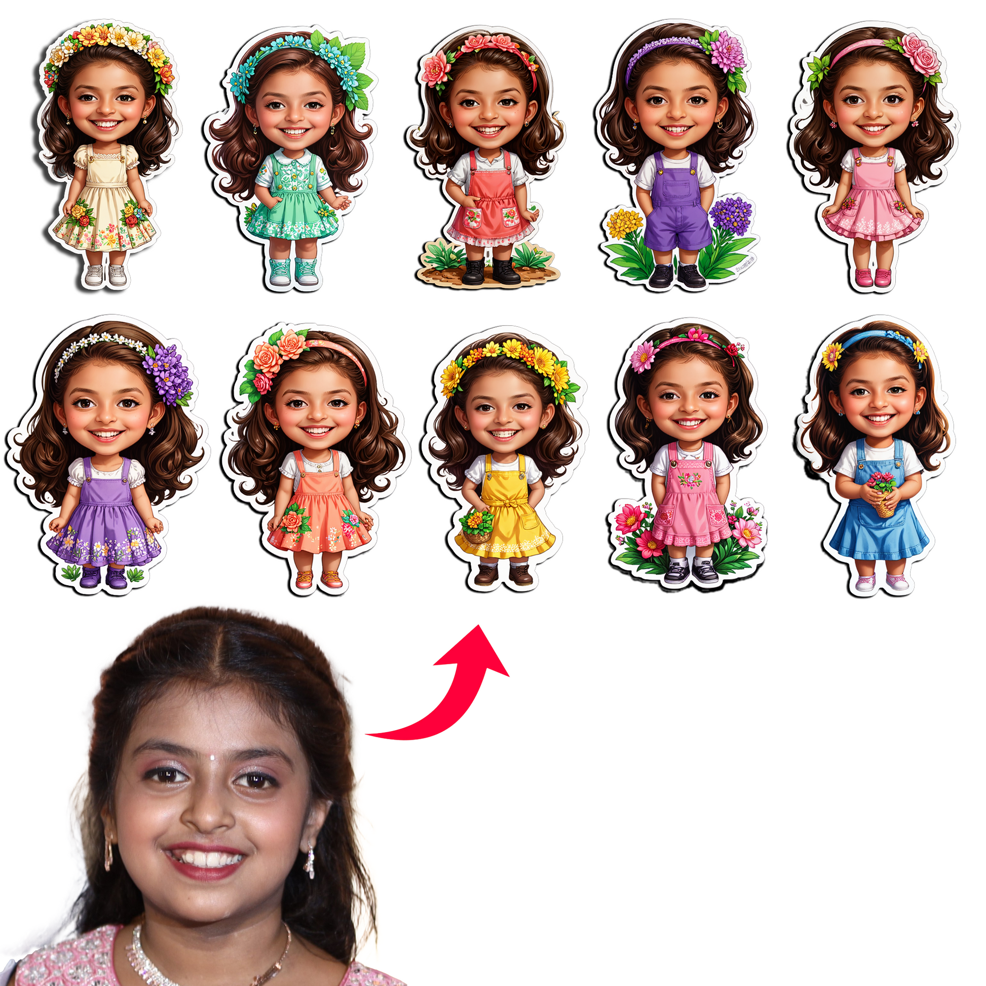 Personalised Cake Toppers For Birthday Celebrations - (Pack of 10)
