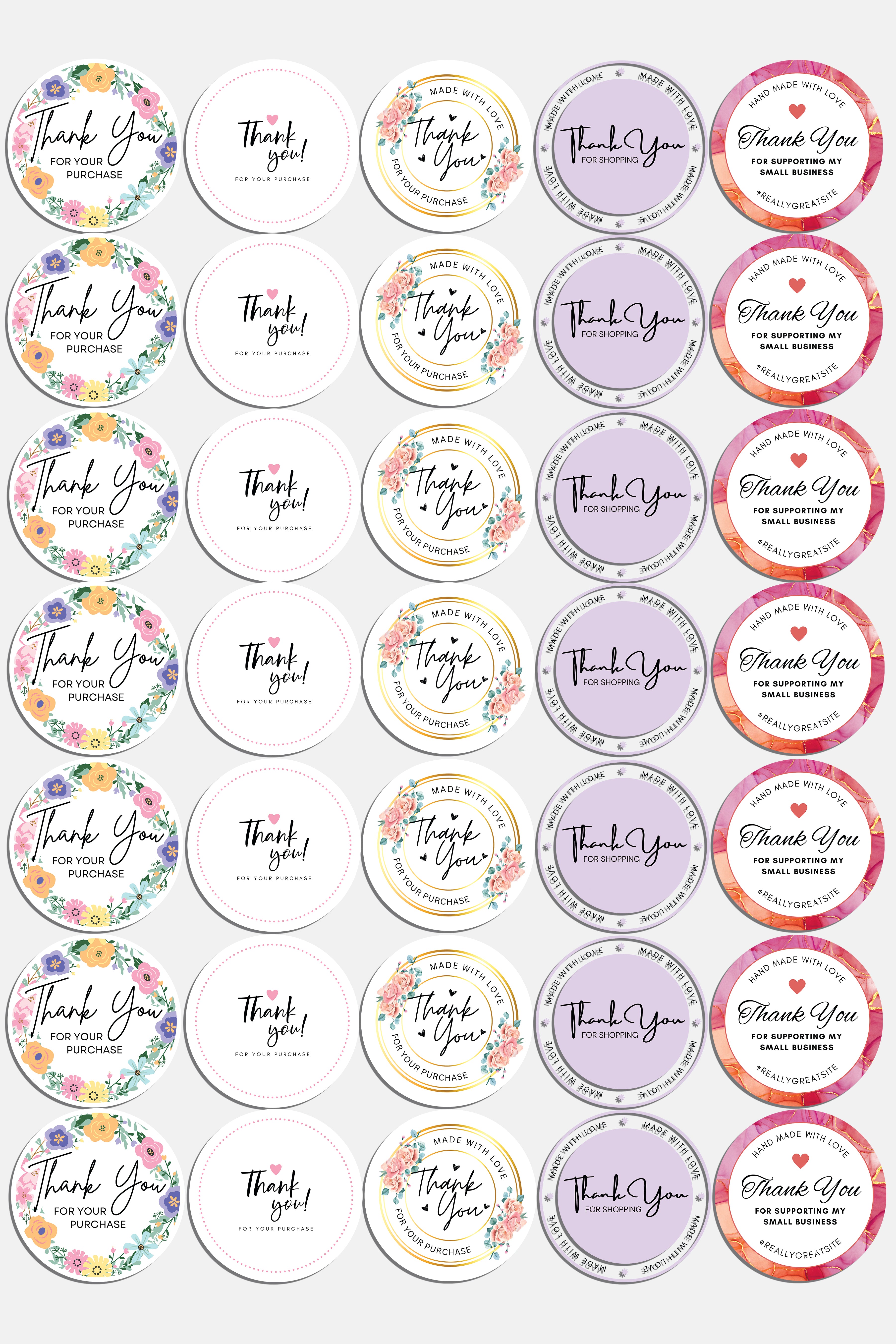 Thank You Sticker Labels Small Business – Custom Packaging Sizes