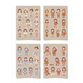 Kawaii Chibi Winter Outfit Stickers – 4x6 inch Cute Sticker Sheets (Pack of 4) | For Journals, Scrapbooks, DIY Gifts, Planners & More