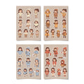 Kawaii Chibi Cosy Knit Girl Stickers – 4x6 inch Cute Sticker Sheets (Pack of 4) | For Journals, Planners, School Projects, Gift Wraps & More