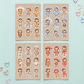 Kawaii Chibi Rainy Day Girl Stickers – 4x6 inch Aesthetic Sticker Sheets (Pack of 4) | Raincoat Outfit Girls for Journals, Planners & School Projects