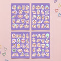 Kawaii Hand Gesture Sticker Pack – 4x6 inch Aesthetic Sticker Sheets (Pack of 4) | For Journals, Diaries, Planners, Gift Wraps, Scrapbooks & More