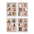 Illustrated Study Desk Girl Stickers – 4x6 inch Aesthetic Sticker Sheets (Pack of 4) | For Journals, Diaries, Planners, Gift Wraps, Scrapbooks & More