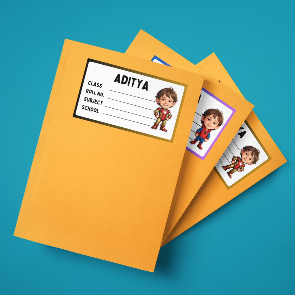 Personalised School Book Stickers – (Pack of 20) Custom Name Labels for Kids