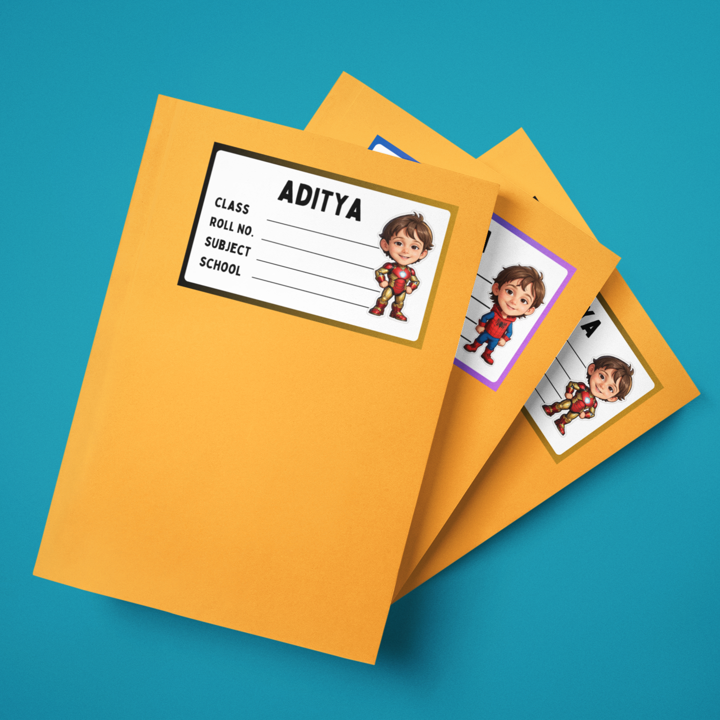 Personalised School Book Stickers – (Pack of 20) Custom Name Labels for Kids
