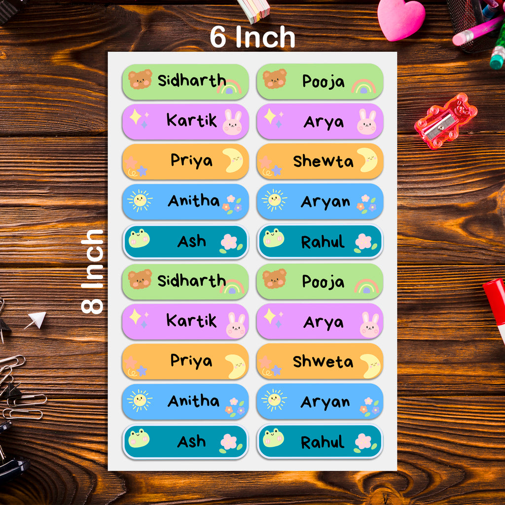 Waterproof Kids Name Labels - School, Daycare & Preschool Stickers