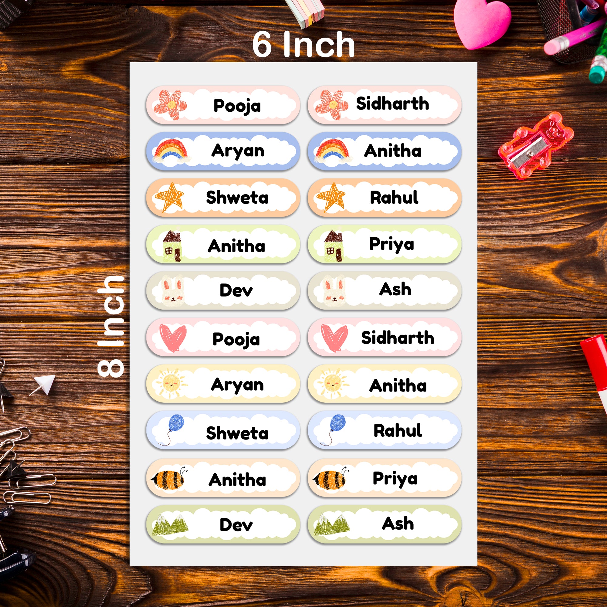 Waterproof Kids Name Labels - School, Daycare & Preschool Stickers