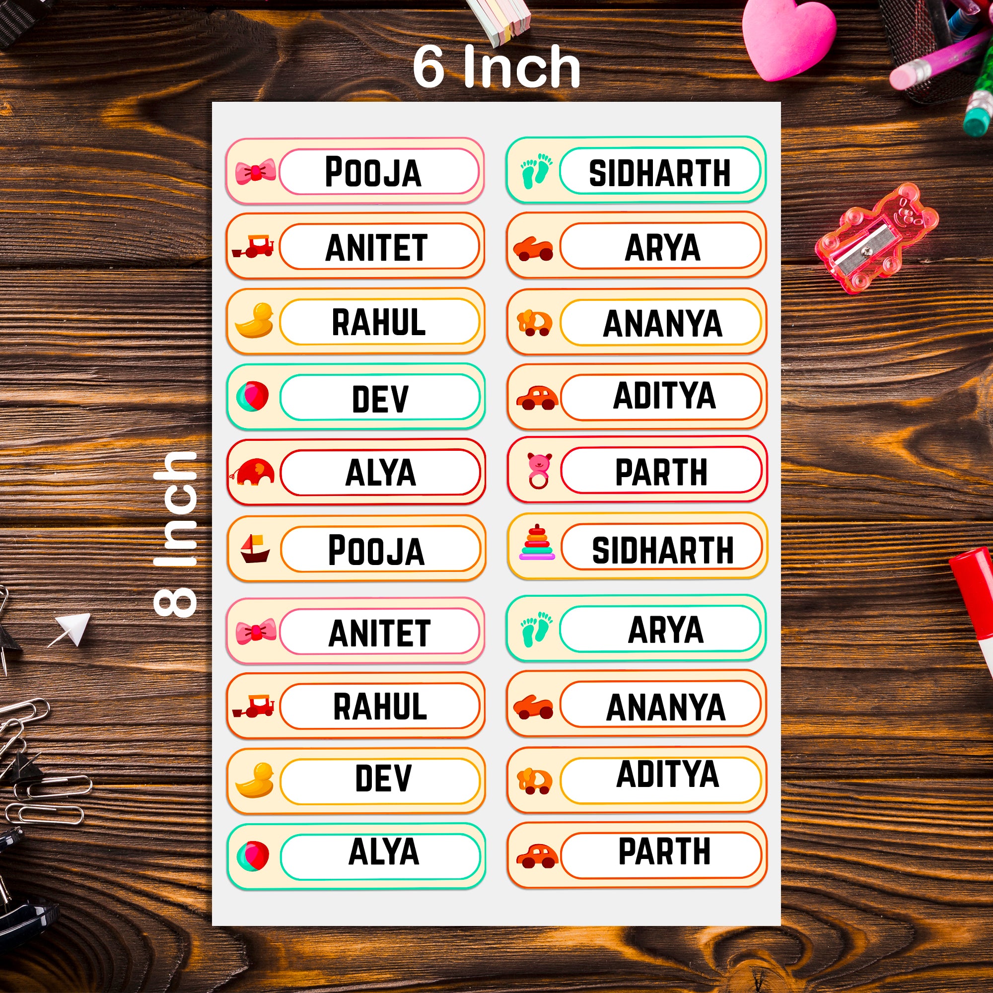 Waterproof Kids Name Labels - School, Daycare & Preschool Stickers