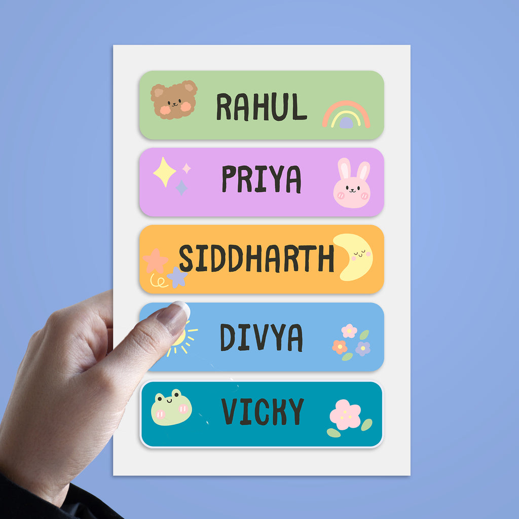 Waterproof Kids Name Labels - School, Daycare & Preschool Stickers