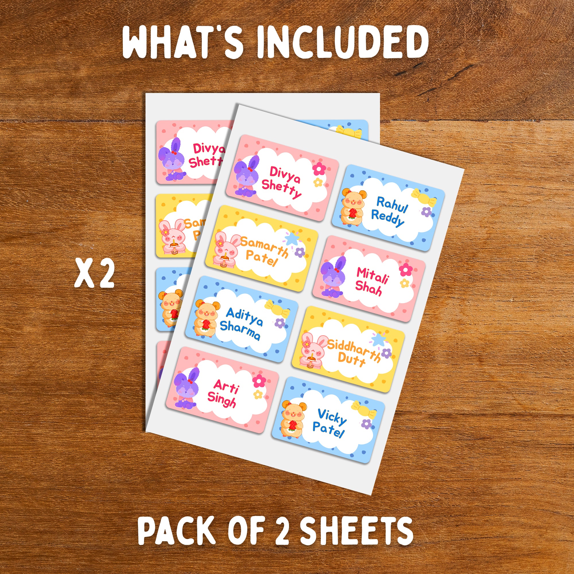 Waterproof Kids Name Labels - School, Daycare & Preschool Stickers